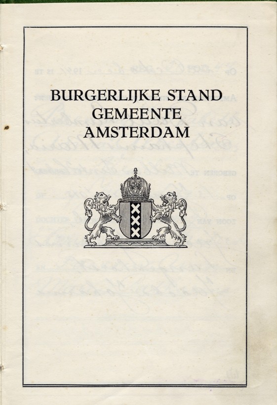 Het trouwboekje van Lambertus en Els